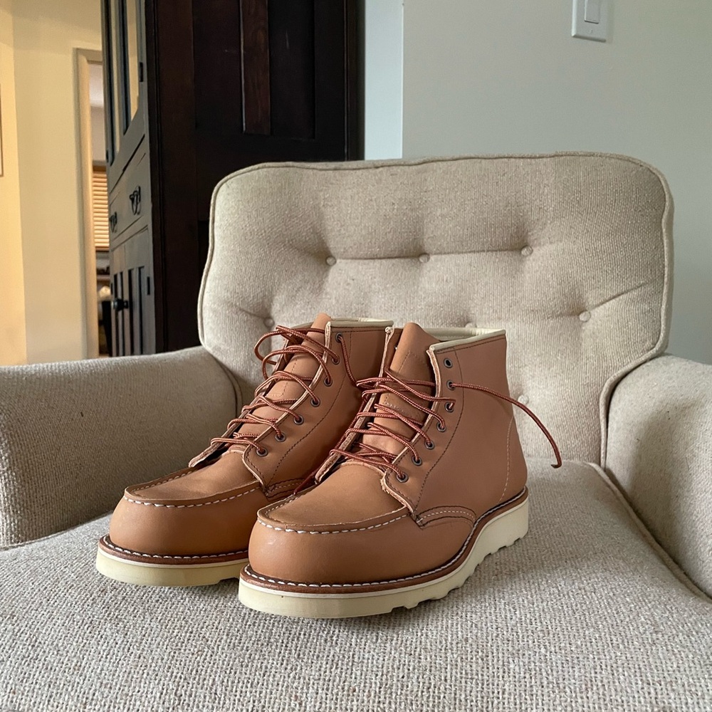 RED WINGS WOMEN'S SHORT TAN BOOT 6-INCH CLASSIC MOC NWT